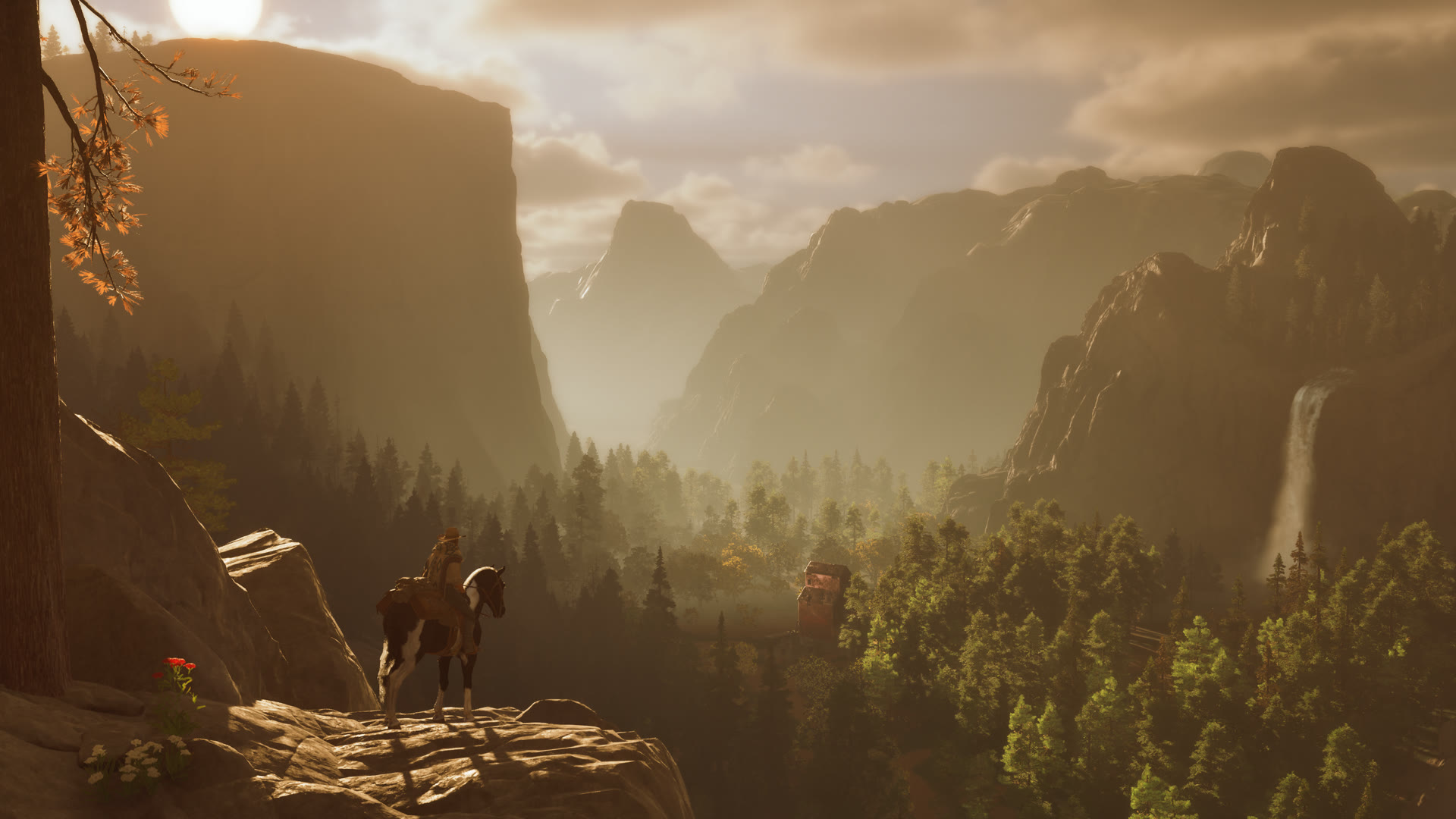 The Legend of California, Yosemite-inspired landscape with rider